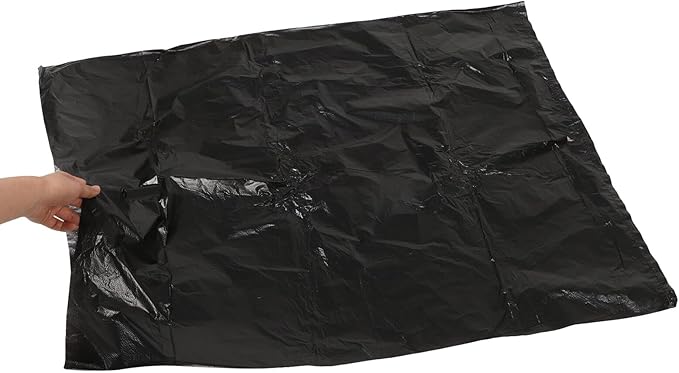25pcs Black Trash Bags 80x100cm Thickened 2.5 Mil Plastic Garbage Bags for Kitchen Bathroom Office Wastebaskets