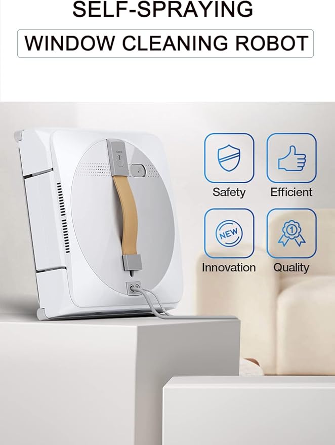 Window Cleaning Robot Intelligent Cleaning Robot Glass Cleaner with Dual Cross Water Spray Smart Path Planning