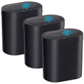 3 Pack 5 Gallon Bathroom Trash Can with Lid Automatic Motion Sensor Black Trash Can Touchless Slim Waterproof Garbage Bin for Kitchen Bedroom Office and Bathroom