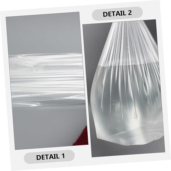 Veemoon 6 Rolls Thickened Plastic Trash Bags for Bathroom Bedroom and Kitchen Wastebaskets 45x50cm Flat Open Garbage Liners with Perforated Tear Feature Multipurpose Home Use