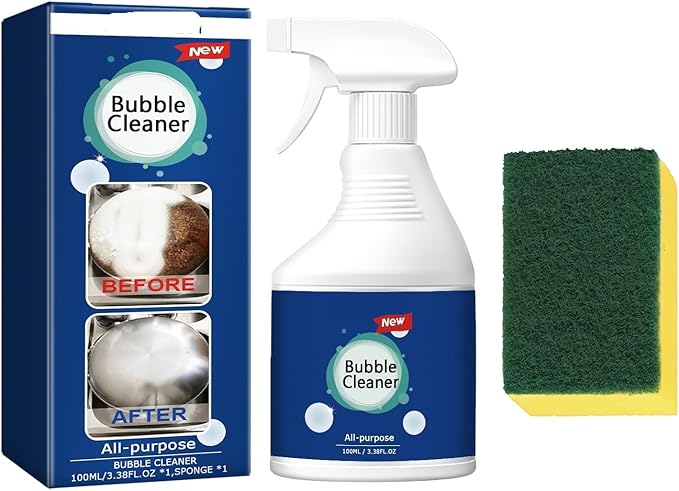 Kitchen Grease Foam Cleaner - Remove Grease On Stove Hood Range Exhaust Pipe Walls &amp Cookware Anti-Rust Protection(2PCS)