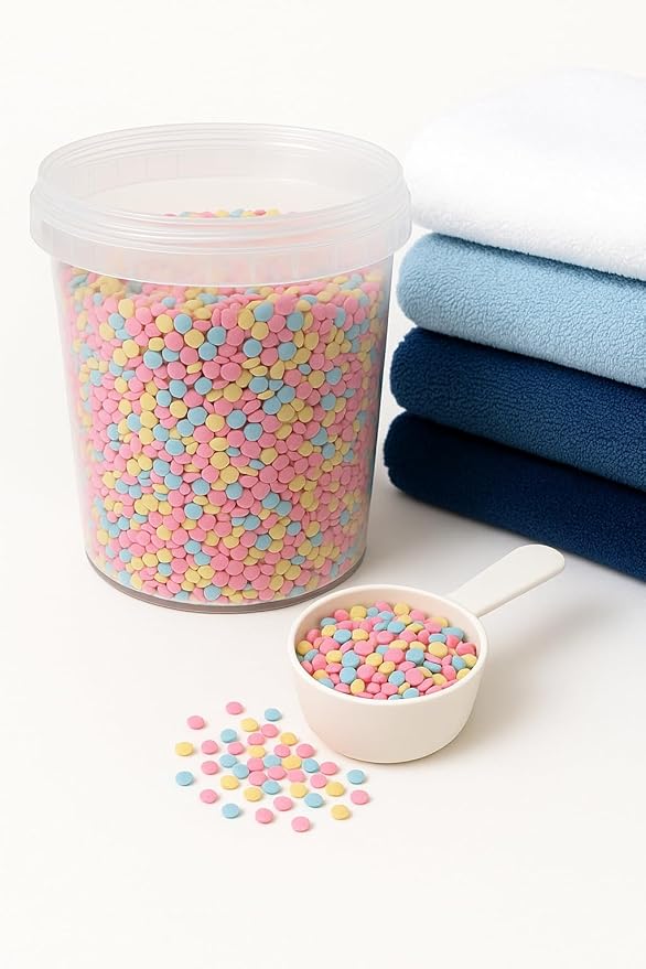 Scented Laundry Powder Beads 6 Pounds Long-Lasting Fragrance Booster and Washloads Multi-Color Heart Shaped Beads