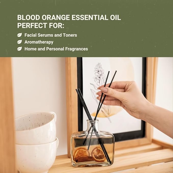 Blood Orange Essential Oil - Direct from Citrusmade in Sicily - Pure Essential Oil for Diffusers and Aromatherapy - Natural Citrus Scent | 100% Pure Therapeutic Grade (8oz)