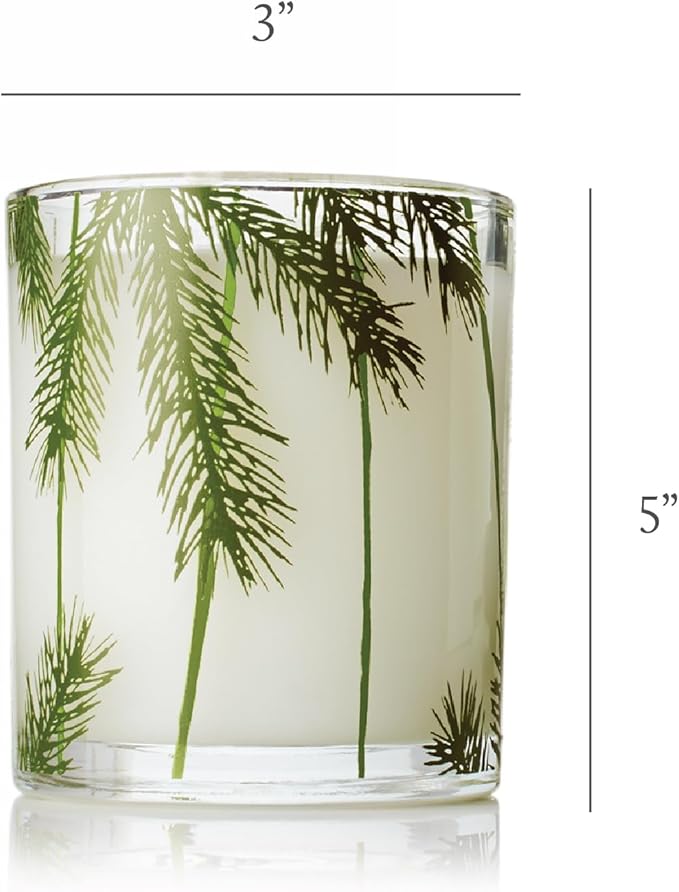 Thymes Frasier Fir Pine Needle Candle – Holiday Candles for Home Scented with Notes of Crisp Siberian Fir Cedarwood &amp Sandalwood – Christmas Decor – Christmas Gifts for Women &amp Men (6.5 oz)