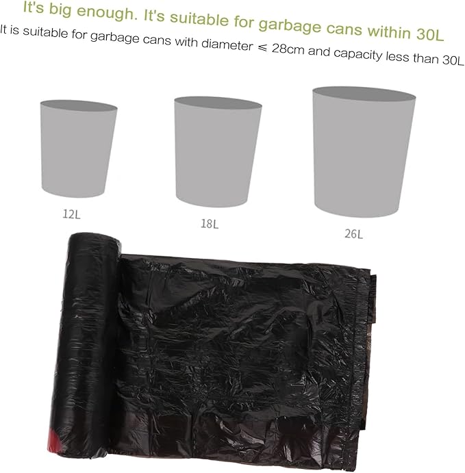 Beaupretty 10 Packs Disposable Drawstring Trash Bags Large Capacity Plastic Waste Organizer for Kitchen Bathroom Office Household Use