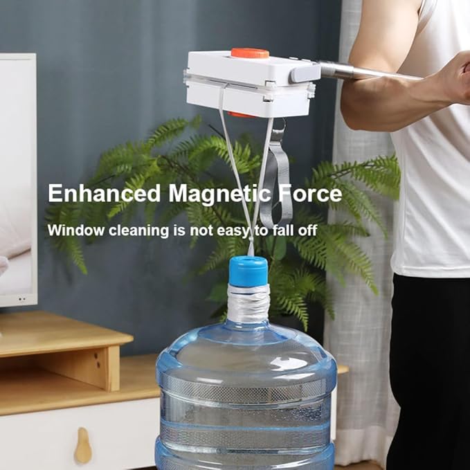 Generic Professional Magnetic Double Sided Window Cleaner with 90-120cm Telescopic Stick Adjustable Magnetic Force for 5-35mm Glass (Single/Double/Insulated)(8-35mm Portable)