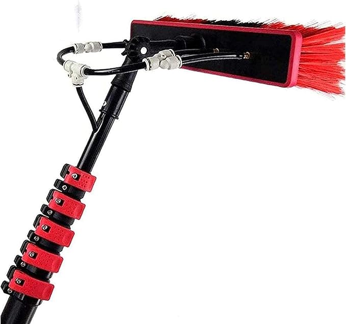 Glass Cleaning Brush Home Water Fed Telescopic Pole Kit Solar Panel Brush Rotating for Photovoltaic PanelTelescopic Water Fed Window Cleaning Kit - Extendable Brush &amp Pole for Solar Panel &amp