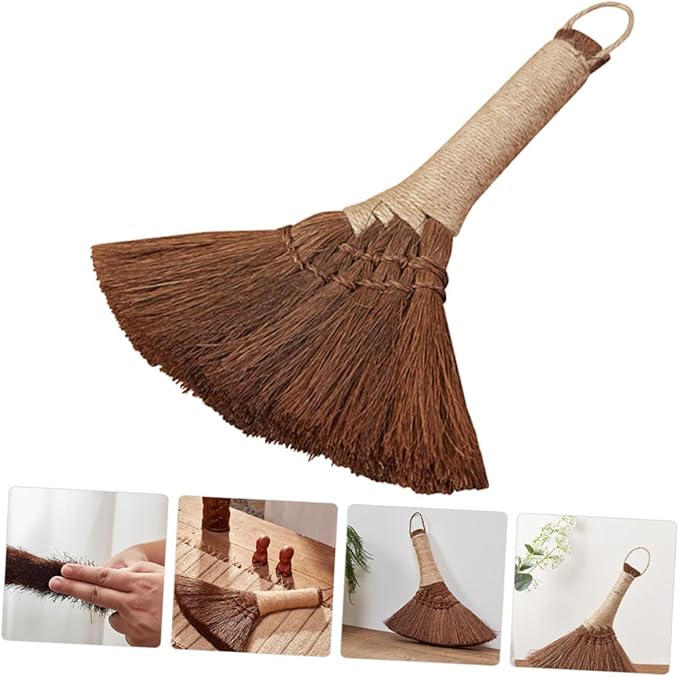 BESPORTBLE 2pcs Desktop Palm Dust Brush Ergonomic Household Broom for Easy Cleaning of Furniture Car and Hard Reach Areas