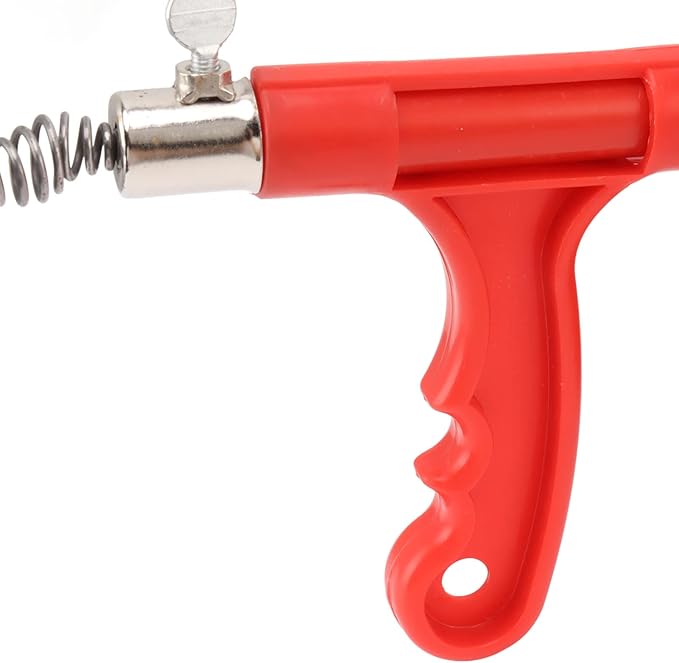 Yosoo Plumbing Snake Carbon Steel Drain Clog Remover Flexible Labor Saving for Kitchen Sink with Easy to Store Design for All Drains (Red)