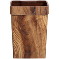 SUPVOX Wood Grain Trash Can 8l Small Wastebasket with Recessed Handle Imitation Wood Texture Kitchen and Bathroom Rubbish Bin for Home and Office Use