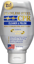 Stainless Steel CPR 18oz- 2-in-1 Kitchen Stainless Steel Cleaner and Polish for Appliances- Cleaner Removes Fingerprints Water Marks and Grease. Refrigerator Cleaners Stoves &amp Dishwashers