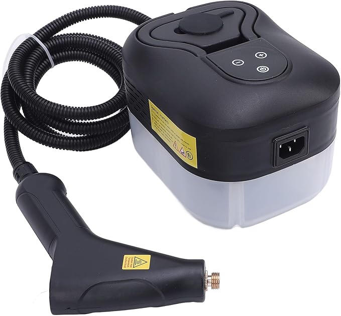 Portable Steam Cleaner Handheld 1500W Adjustable Steam Cleaner Removes Grease &amp Dirt 3 Brush Heads Compact Design Suitable for Various Cleaning Needs with 1200ml Water Tank