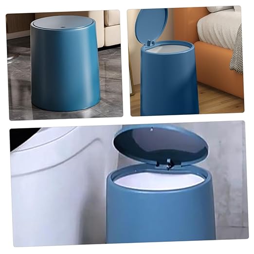 PRETYZOOM Detachable Dual Compartment Garbage Can with Pressing Lid Wastebasket for Home Kitchen Office and Bedroom Modern Nordic Design Safe and Reusable Waste Container