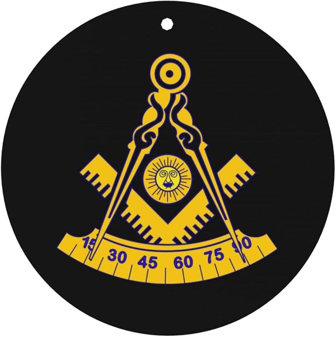 Past Master Masonic Emblem Drive In Freshness: Set Of 4 Car Air Freshener Cards