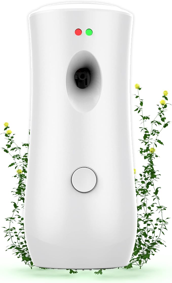 Automatic Air Fragrance Dispenser Home Wall-mounted Aerosol Spray Air Freshener for Home Offices Schools Restaurants Hotels Commercial Place (White 1101)