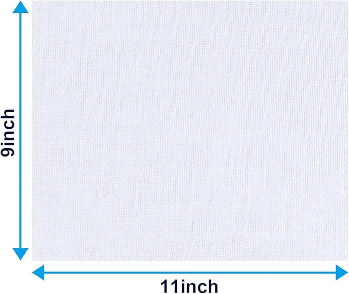GLIMGLINT White Microfiber Cleaning Cloth 100 Pack Cleaning Rags Lint-Free Ultra Absorbent Reusable Paper Towels for Home Kitchen Car Garage or Shop Dish Rags 11 x 9