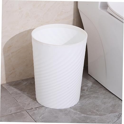 OUNONA Plastic Wastebasket No Lid Trash Can for Bathroom Office Bedroom Slim Garbage Can for Home Use Easy to Clean Versatile Trash Container