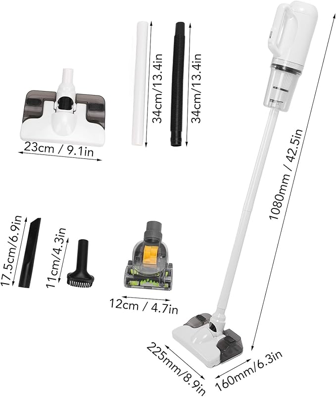 CHICIRIS Cordless Vacuum Cleaner 43000Pa Powerful Suction Vacuum Mop Combo with Self and Dust Blowing Function for Hard Floor Tile Carpet Home