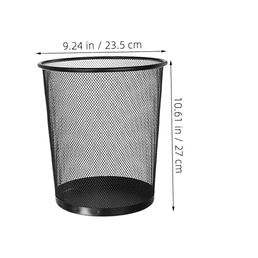 Modern Breathable Iron Mesh Waste Bin Versatile Trash Holder for Office Home Dorm Open-top Design for Easy Waste Disposal Stylish Functional Wastebasket