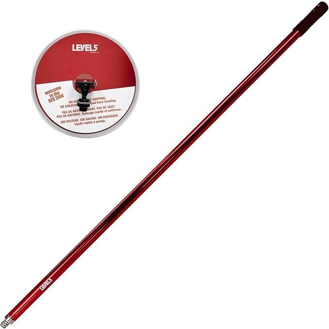 LEVEL5 Sanding Combo | 9 Inch Radial Sanding Head &amp 48 Inch Fixed Sander Pole | Anodized Aluminum Construction | 5-344