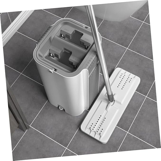 GLEAVI Lazy Mop Microfiber Cleaning Pad Self-Washing Floor Mop Set for Household Use Sturdy and Easy to Use Compatible Hardwood and Tile Floors