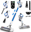 Vacuum Cleaner450W Powerful Suction 50-Min Long Runtime Anti-Tangle Brush Smart LED Display Lightweight Cordless Stick Vacuum Cleaner for Pet Hair Hard Floors Carpet &amp Home
