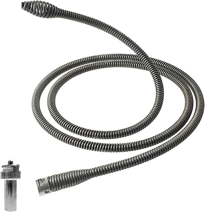 Zkenyao-Spring Kitchen Toilet Sewer Blockage Tool Pipe Dredge 1.5m Length Dredge Pipes Sewer Sink Cleaning Clogs Drain Spring with Connector More Durable