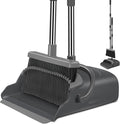 kelamayi Broom and Dustpan Set for Home Office Indoor&ampOutdoor Sweeping Stand Up Broom and Dustpan (Black&ampGray)