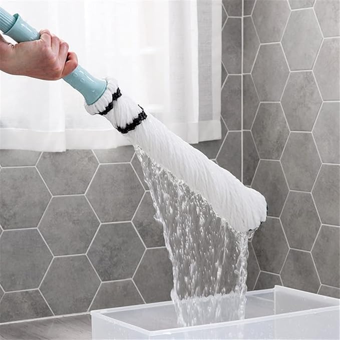 Mop Wash Floor Lazy Kitchen Wring Spin Home Help Self Wet Hand Free Window Cleaner Round