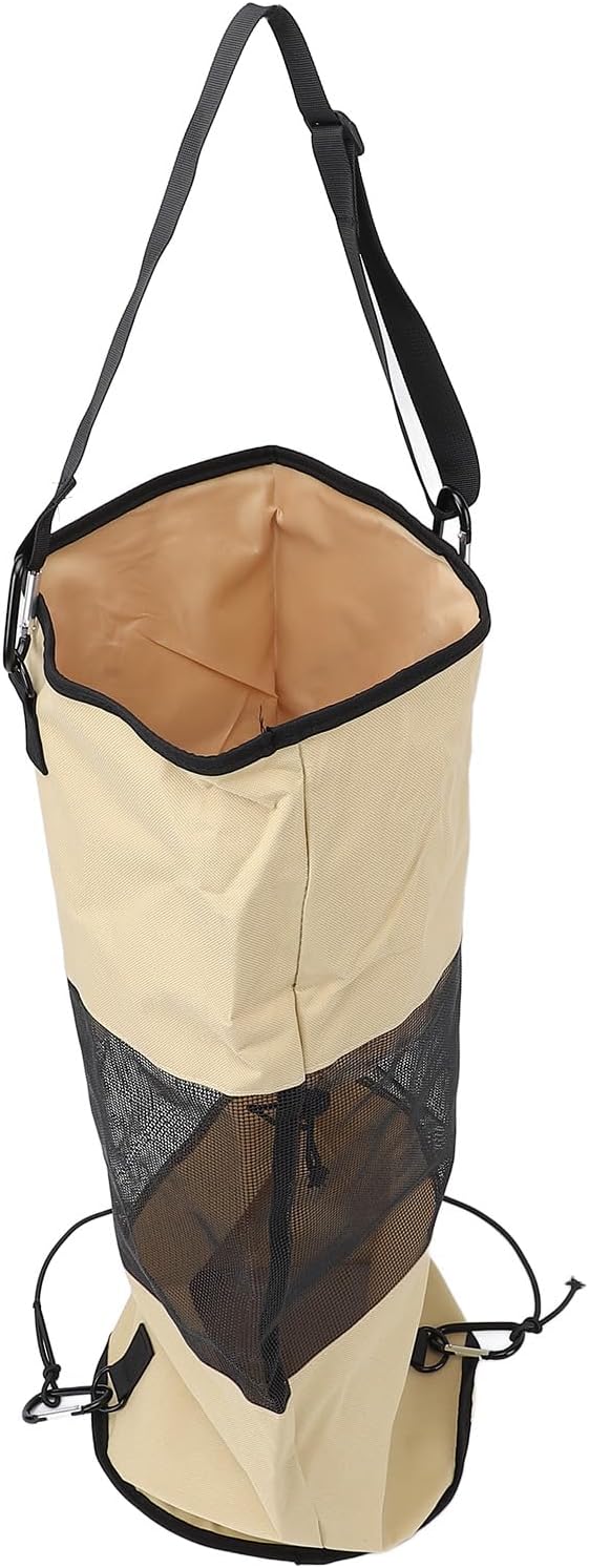 Boat Trash Bag Nylon Mesh Reusable Boat Garbage Container with Lanyard Oxford Cloth Marine Trash Organizer for Outdoor Seaside Activities Secure Closure Design for Fishing Campi