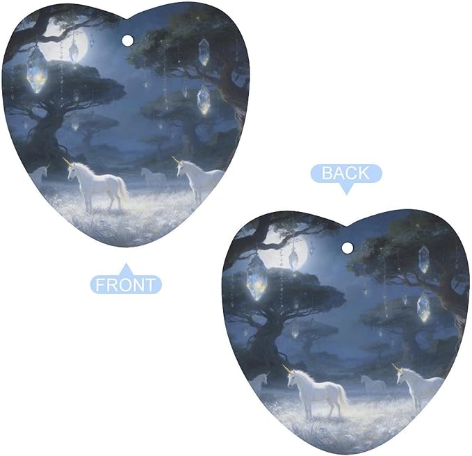 5PCS Car Air Freshener Hanging Personalized Double Sided Unicorn Habitat Car Fresheners Long Lasting New Cars Scents Cute Automotive Freshies for Closets Drawers (tea)