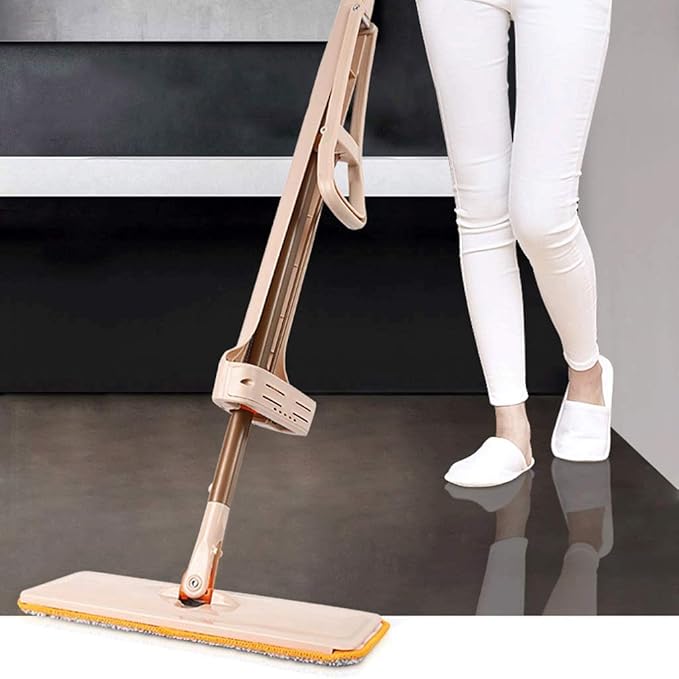 Mop - Hardwood Floor Mop Stainless Steel Handle with Extension Mop Pads for Wet or Dry Floor Cleaning