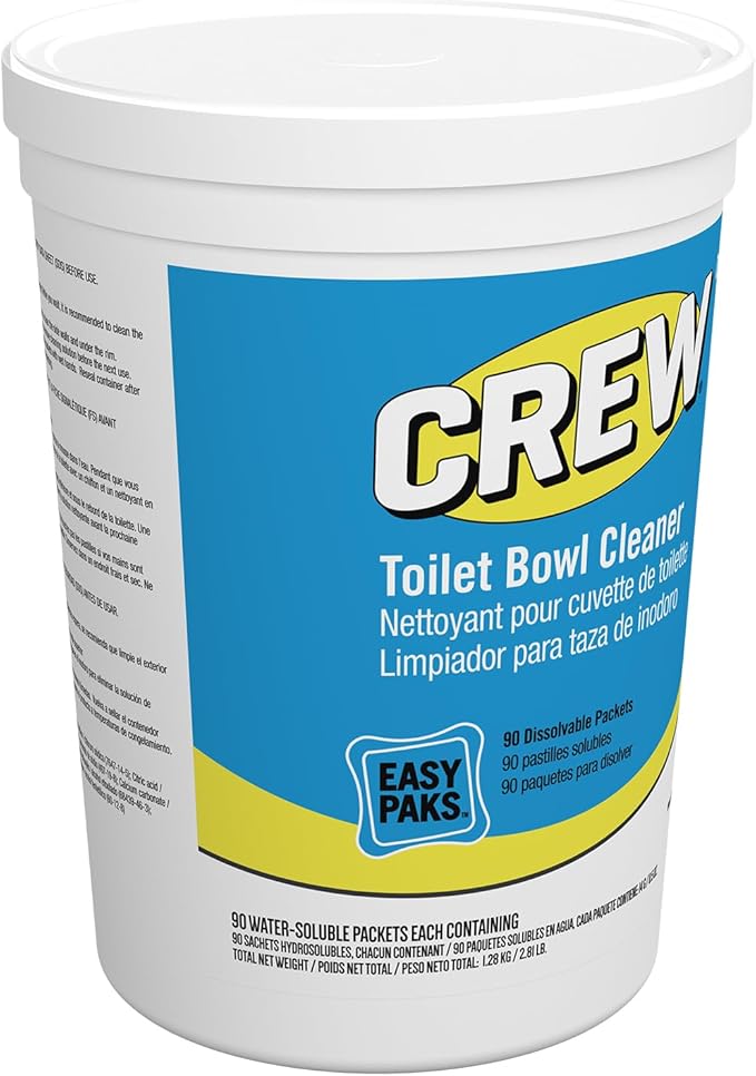 CREW CBD540731 Toilet Bowl Cleaner Easy Paks Packets Foam &amp Dissolve to Leave Toilet &amp Urinal Sparkling Clean Fresh Floral Scent Paks 90-Count