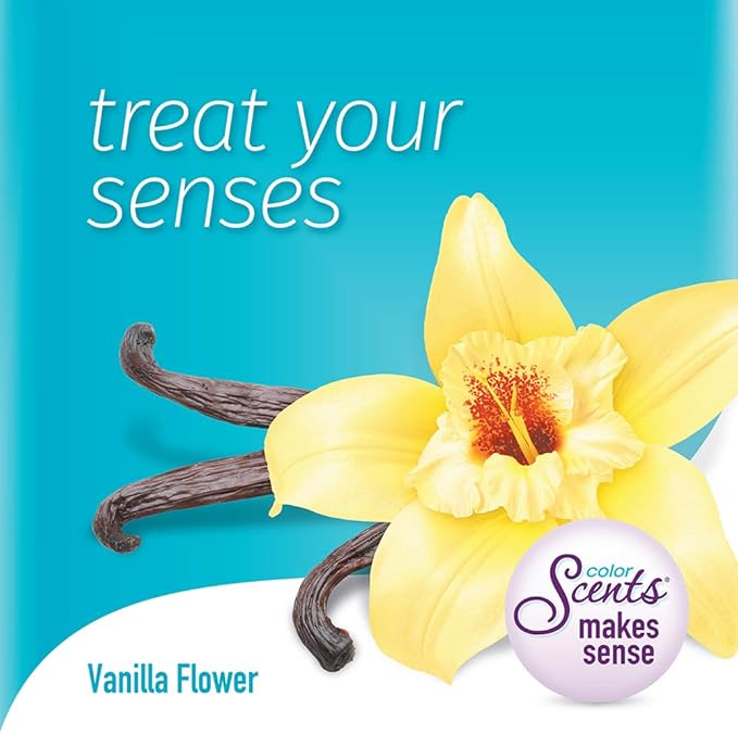 Color Scents Medium Trash Bags - 8 Gallon 360 Total Bags (8 Packs of 45 Count) Twist Tie - Ivory bag in Vanilla Flower Scent