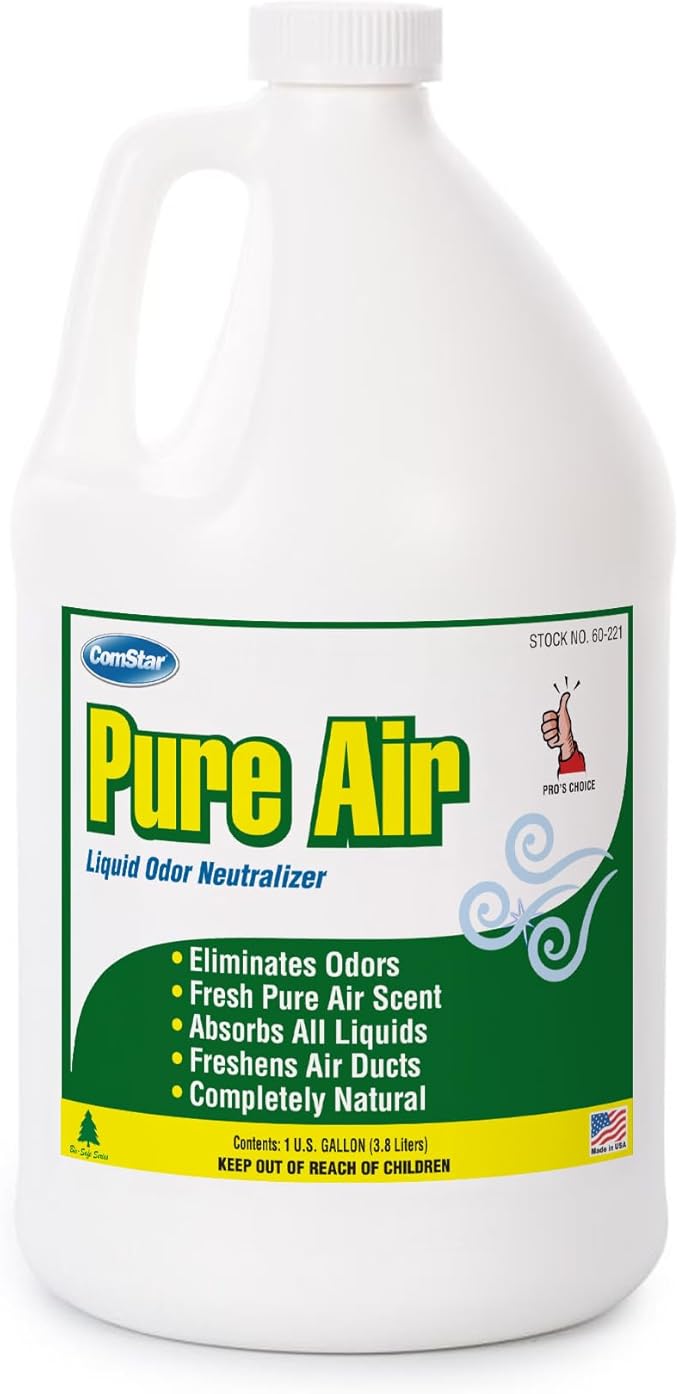 ComStar Pure Air Liquid 1 Gallon Odor Neutralizer Fast-Acting Long-Lasting Scent Eliminates Unwanted Odors from HVACR Systems Freshens Air in Homes Offices &amp Vehicles (60-221)