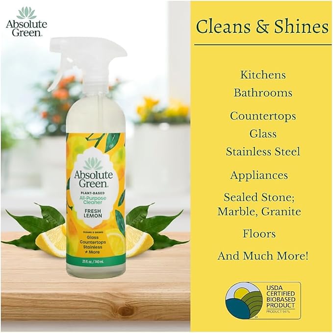 Absolute Green Natural Multipurpose Cleaner Lemon 6/Carton (AG2-ST-6)