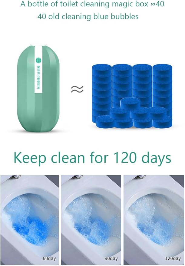 DDOXOO Automatic Toilet Cleaning Magic Box - Powerful Decontamination &amp Air Purification. Large Capacity for 3 Months. Excellent Dissolution No Wall Hanging. Unique External Hanging Rope Design.