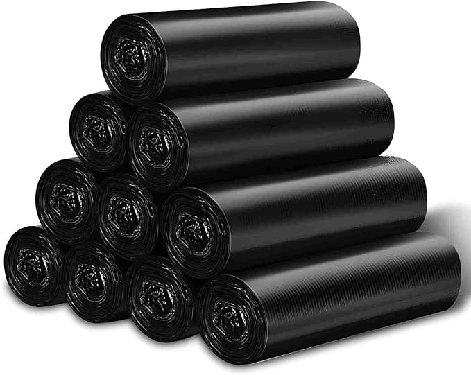SuperValue 6-10 Gallon Trash Bags | 200 Count Bulk | Tall Kitchen | Can Liners | black Multi-Use Garbage BagsThickened garbage bags20 x 24 inch 50cm x 60cm