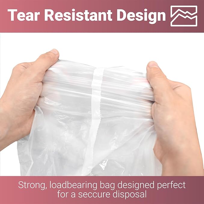 13 Gallon Heavy-Duty Trash Bags 220 Pack – Tear-Resistant Drawstring Bags for Kitchen Office and Commercial Applications