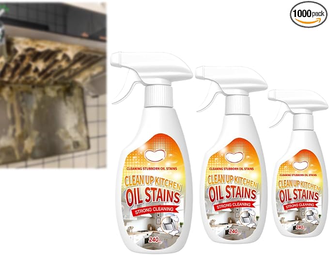Heavy Duty Degreaser for Kitchen Oil Stains 2025 New Multipurpose Oil Stain Remover Strong Grill Cleaner for Restaurants Cleaning Spray for Home Chefs Oven and Grill Cleaner (3)