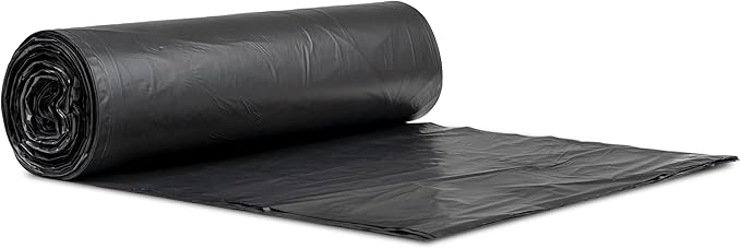 Inteplast 40-45 gallon coreless roll trash can liner 40 x 48 in 12 micron thickness 25 bags per roll 10 rolls black | 250 Count (S404812K)