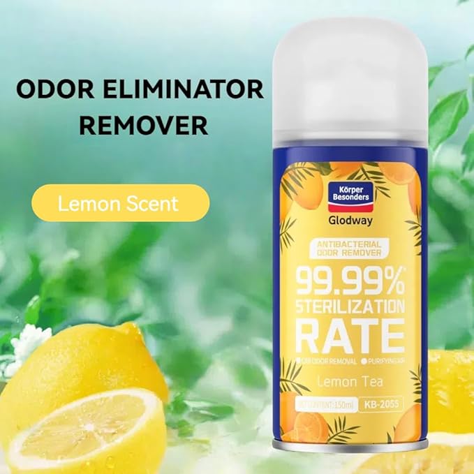 Glodway Air RefresherOdor Eliminator Remover SprayOdor RemoverLemon Long-Lasting Scent For HomeCouchMattressFurniture bathroomFabrics &amp Trash6 Ounce4 pack