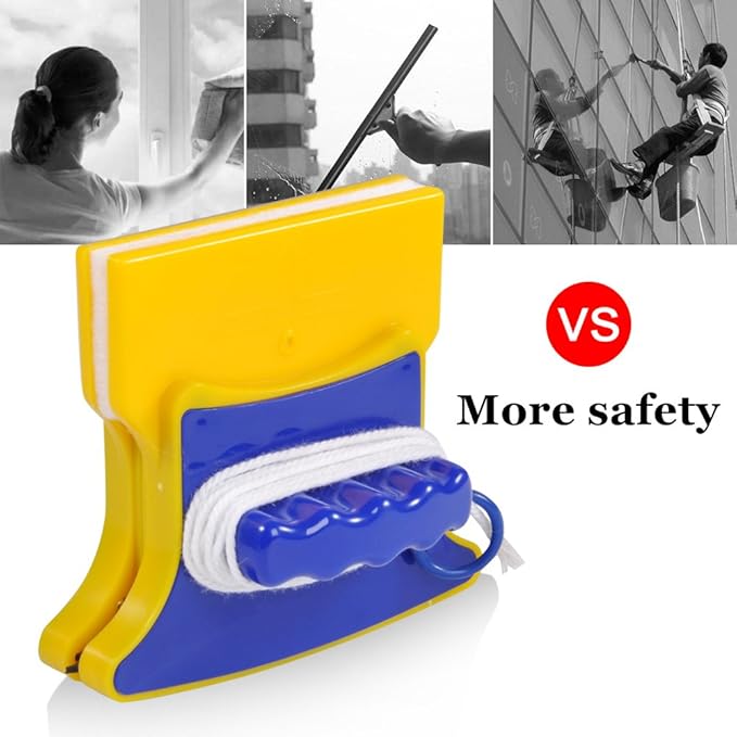 DoubleSided Magnetic Glass Cleaner Wiper 2 Cotton for Window