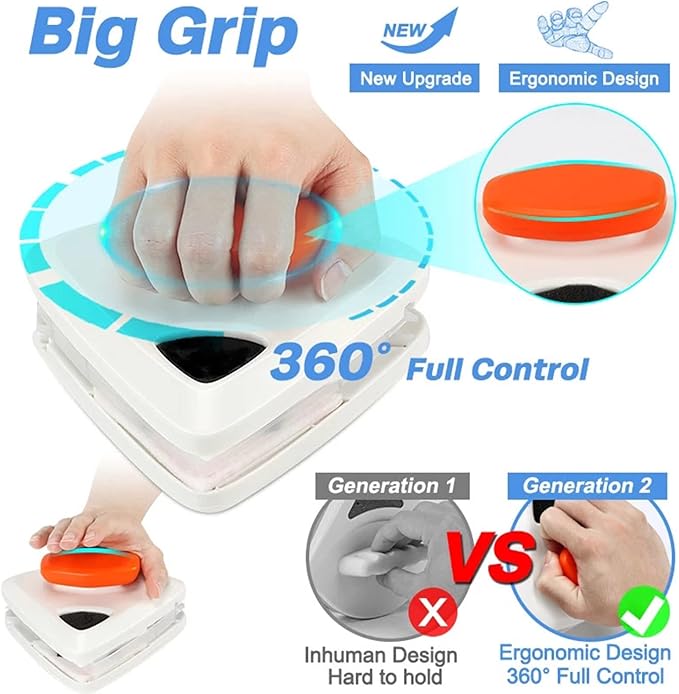 Magnetic Window Cleaner Double Sided Magnetic Window Cleaner Glass Wiper Wash Window Magnets Magnetic Brush for Washing Window Household Cleaning Tools Thickness 3-30Mm