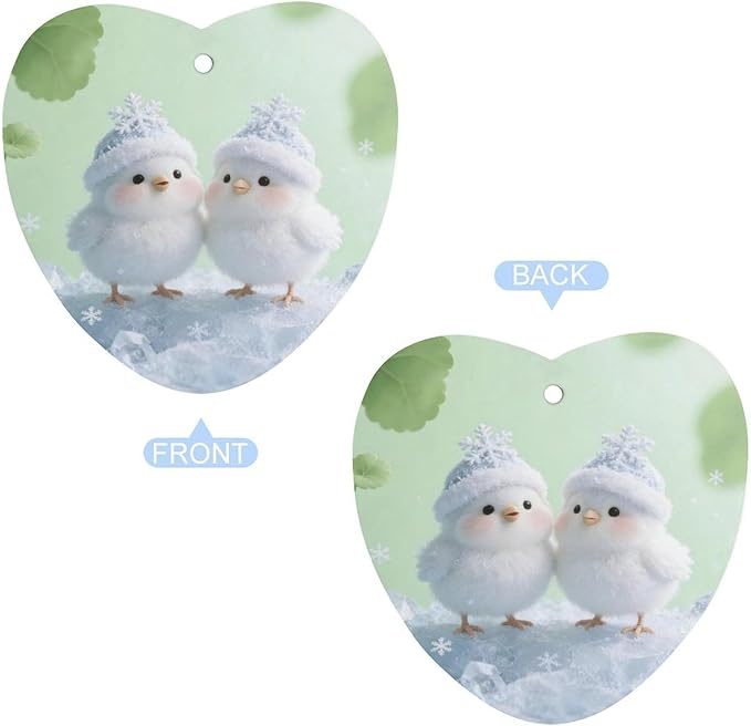 5PCS Car Air Freshener Hanging Personalized Double Sided Snowy Chicks Car Fresheners Long Lasting New Cars Scents Cute Automotive Freshies for Closets Drawers (tea)