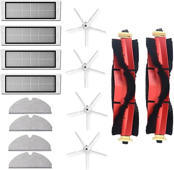 BeNtli Vacuum Cleaner PartsRemovable Main BrushWashable HEPA Filter ClothCompatible for Xiaomi S6 MaxV S60 S65 S5 MAX S6 Pure T6 (Color : As Shown-22)