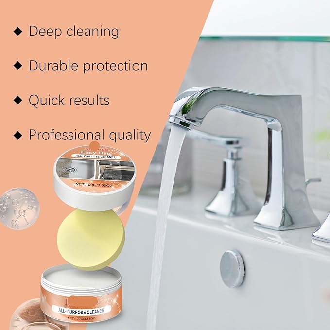 Multi-Functional Cleaning Paste - Removes Stubborn Stains Grease &amp Odors Protects Surfaces Easy To Use(2PCS)