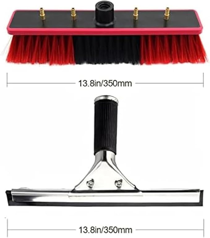 Water Fed Pole Kit3.6M 5.4M 6M 7.2M 9M 11M Professional Solar Panel Window Cleaner Telescopic Window Glass Cleaning Brush Pole Kit Truck Caravan Spray Washer Washing Equipment ( Size : 9M/30FT )