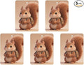 5PCS Car Air Freshener Hanging Personalized Double Sided Squirrel Small Backpack Car Fresheners Long Lasting New Cars Scents Cute Automotive Freshies for Closets Drawers (tea)