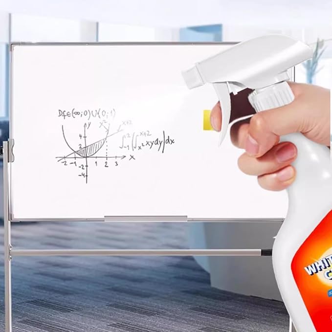 Whiteboard Cleaner Spray with Fast-Drying Action 500ml Dry Erase Board Cleaning Spray Office Board Cleaner Removes Stubborn Marks from Chalkboard for Classroom Home and Office